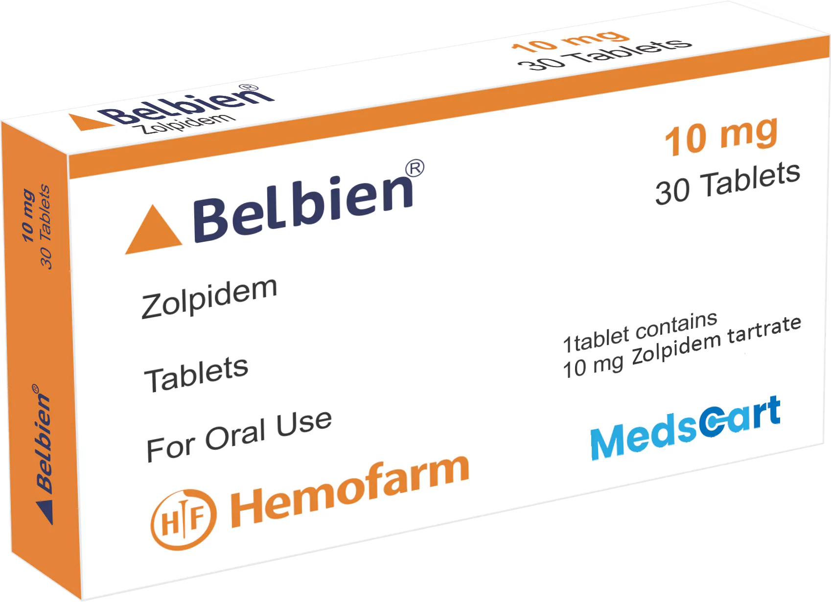 Zolpidem Belbien 10mg 30 Tablets